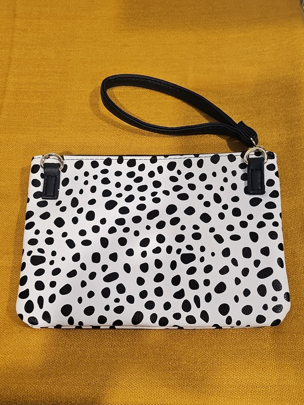 Luv Betsey By Betsey Johnson Dalmation Print Wristlet Clutch NWOT